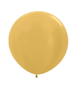 Sempertex Metallic Gold 24in Latex Balloons - 3ct