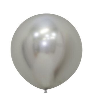 Sempertex Reflex Silver 24in Latex Balloons - 3ct