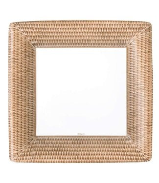 CASPARI Rattan Square Dinner Plates Square