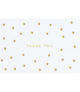 PETER PAUPER PRESS Gold Dots Thank You  Note Cards - 14 Count