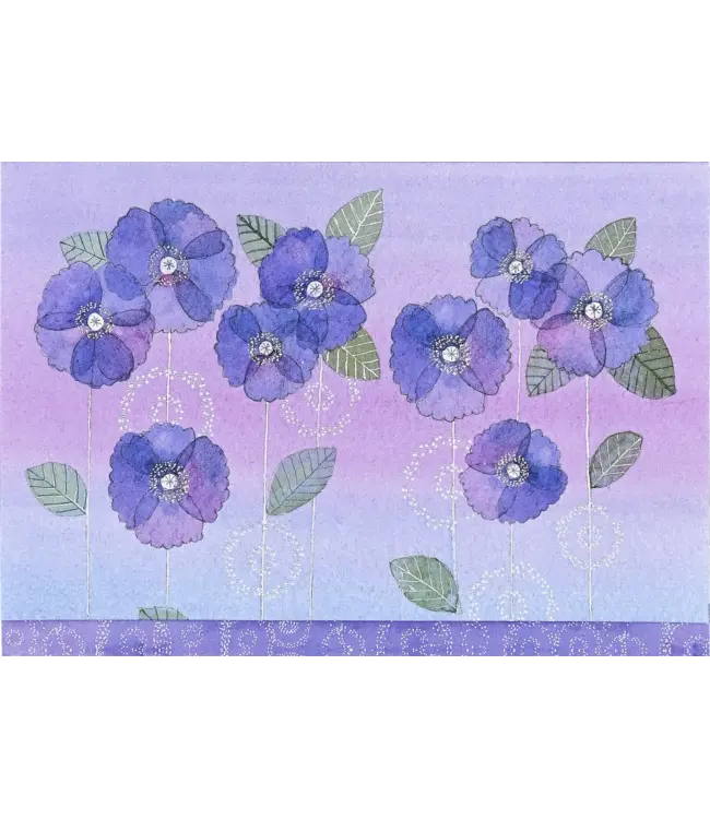 PETER PAUPER PRESS Watercolor Violets Thank You Note Cards - 14 Count