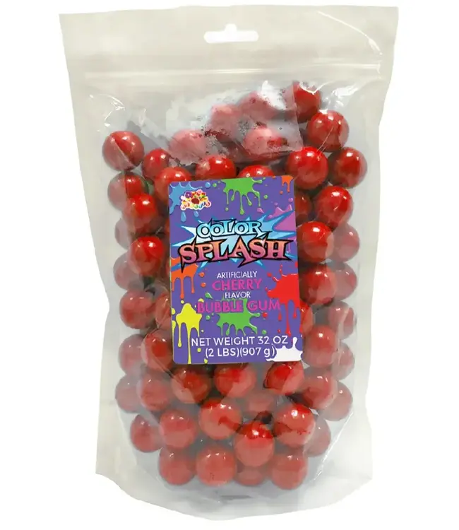 ALBERT'S Color Splash Gum Balls Red - Cherry - 32oz