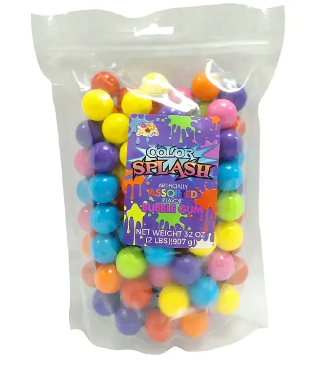 ALBERT'S 32oz COLOR SPLASH BUBBLE GUM ASSORTED