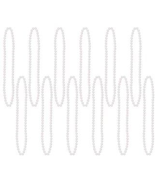 BEISTLE White Party Beads - Small Round - 12 Count