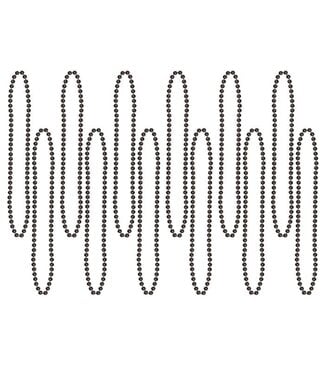 BEISTLE Black Party Beads - Small Round - 12 Count