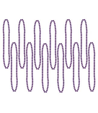 BEISTLE Purple Party Beads - Small Round - 12 Count