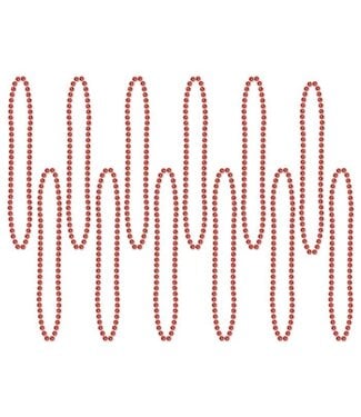 BEISTLE Red Party Beads - Small Round - 12 Count