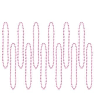 BEISTLE Pink Party Beads - Small Round - 12 Count
