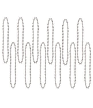 BEISTLE Silver Party Beads - Small Round - 12 Count