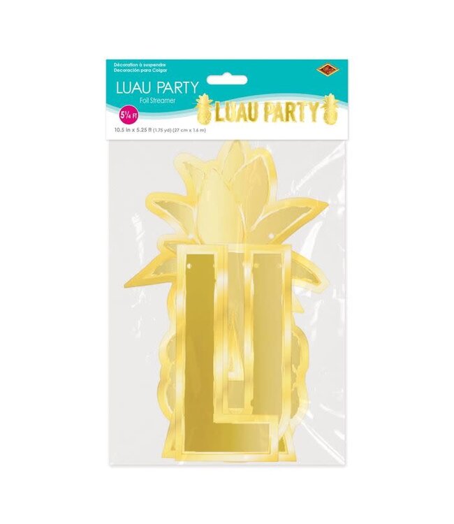 BEISTLE Foil Luau Party Streamer