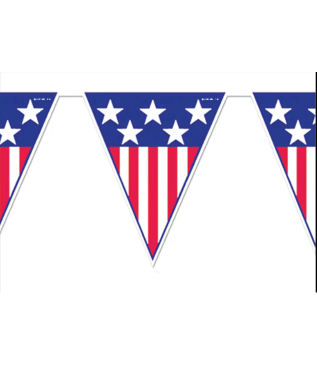 UNIQUE INDUSTRIES INC American Flag Pennant Banner - 9 Foot
