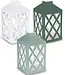 UNIQUE INDUSTRIES INC Botanical Light Green, Dark Green & White Paper Lanterns - 3 Count