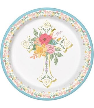 UNIQUE INDUSTRIES INC Traditional Easter 9in Dinner Plates 8 Count