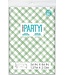 UNIQUE INDUSTRIES INC Green Gingham Flannel backed Table Cover 54in X 84in