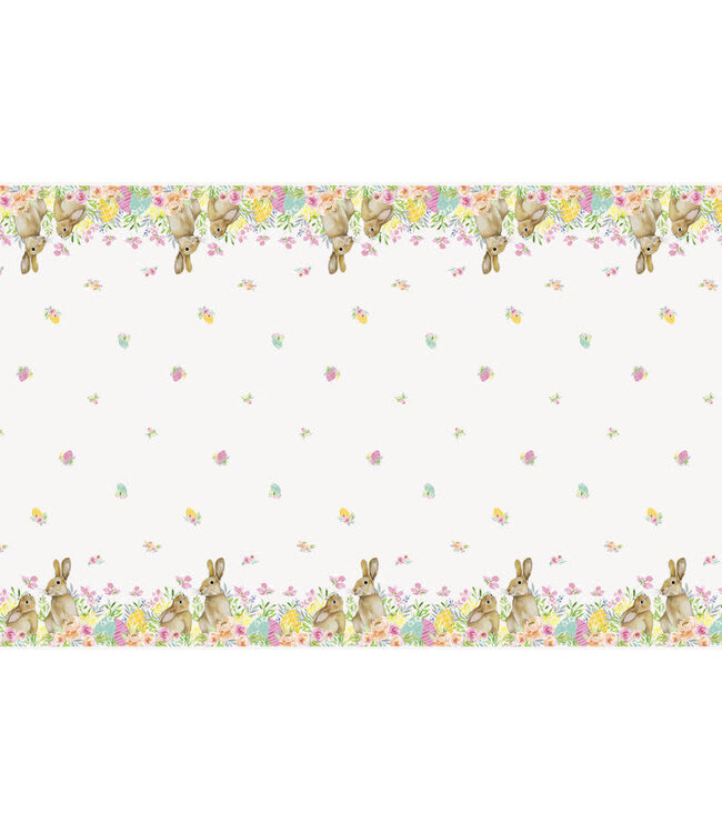 UNIQUE INDUSTRIES INC Watercolor Pastel Easter Table Cover 54in X 84in