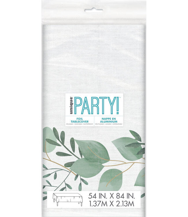 UNIQUE INDUSTRIES INC Botanical Paper Table Cover 54in X 84in