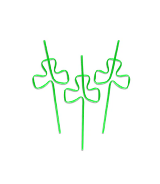 Link Porducts 3ct 10.5in Shamrock Crazy Straws.
