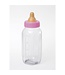 UNIQUE INDUSTRIES INC Pink baby bottle bank 11in