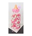 UNIQUE INDUSTRIES INC Pink baby bottle bank 11in