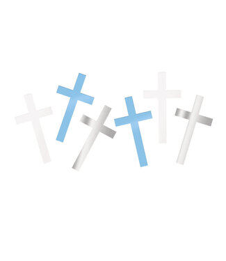 UNIQUE INDUSTRIES INC Fancy Blue Cross Confetti - 0.5oz