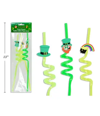 Link Porducts 3CT St. Pat's Crazy Straws.