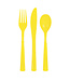 UNIQUE INDUSTRIES INC Neon Yellow Cutlery Set - 18 count - 6 each