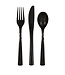 UNIQUE INDUSTRIES INC Black Cutlery Set - 18 count - 6 each