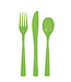 UNIQUE INDUSTRIES INC Lime Green Cutlery Set - 18 count - 6 each