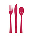 UNIQUE INDUSTRIES INC Ruby Red Cutlery Set - 18 count - 6 each