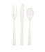 UNIQUE INDUSTRIES INC White Cutlery Set - 18 count - 6 each