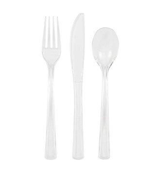 UNIQUE INDUSTRIES INC Clear Cutlery Set - 18 count - 6 each
