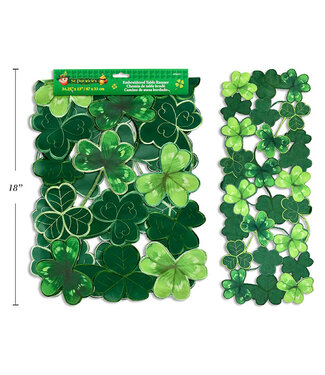 Link Products 34.25in x13in St.Pat's Embroidered Shamrock Table Runner