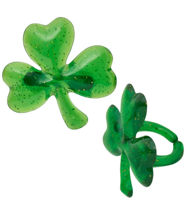 BAKERY CRAFTS 12CT RINGS SHAMROCK GLITTER