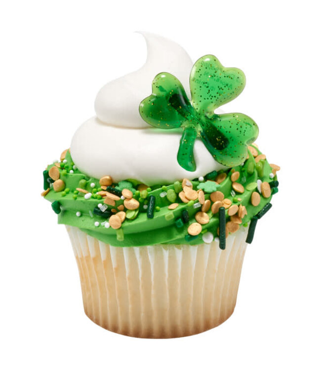 BAKERY CRAFTS 12CT RINGS SHAMROCK GLITTER