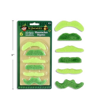 Link Porducts 6ct Self-Adhesive Moustaches St.Patricks Day