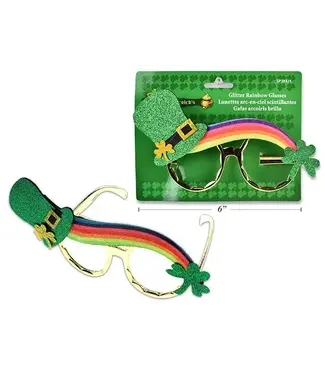 Link Porducts 7in St.Pats Glitter Leprechaun Hat Rainbow