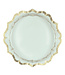 UNIQUE INDUSTRIES INC Golden Garden Party 8.25in Scalloped Edge Mint Plate - 8 Count