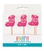 UNIQUE INDUSTRIES INC Disco Country Boot Shaped Pick Candles - 6 Count