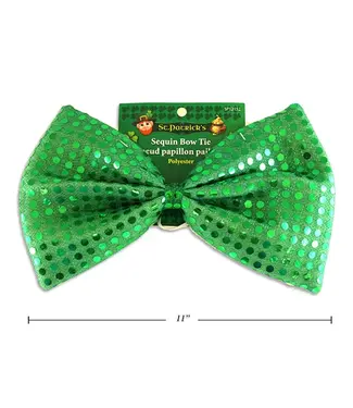 Link Porducts St.Patricks Sequin Bow Tie w/Elastic Band.