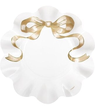 UNIQUE INDUSTRIES INC Gold Celebration 8.25in Dessert Plates - 8 Count