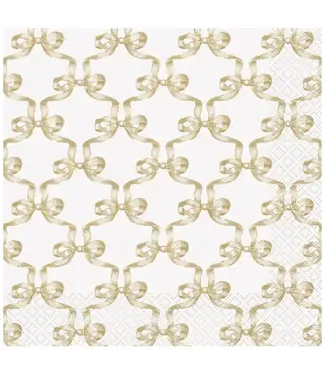 UNIQUE INDUSTRIES INC Gold Celebration Luncheon Napkins Ribbons - 16 Count