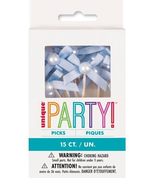 UNIQUE INDUSTRIES INC 15CT PICKS DAINTY BOWS