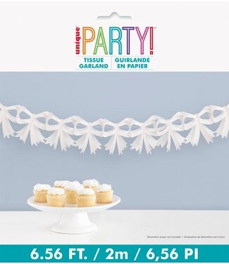 UNIQUE INDUSTRIES INC Dainty Bows Tissue Garland - 6.5ft