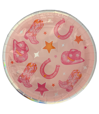 UNIQUE INDUSTRIES INC Disco Country Dinner Plates 8.75in - 8 Count