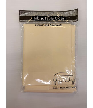 Ivory 56in x 110in Fabric Table Cover