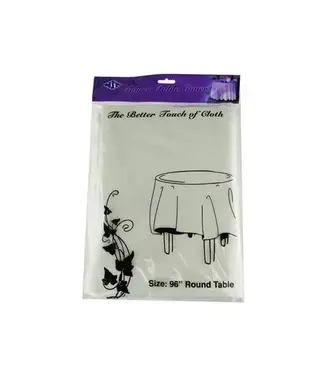 NATURALSTAR INC Ivory 96in Fabric Table Cover