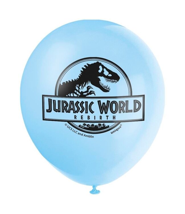 UNIQUE INDUSTRIES INC Jurassic World 4 Latex Balloons - 8 Count