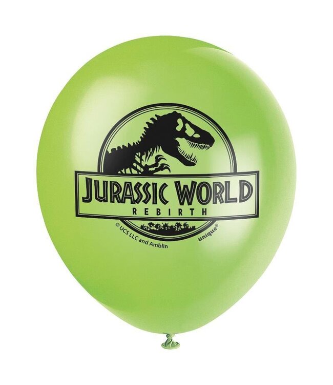 UNIQUE INDUSTRIES INC Jurassic World 4 Latex Balloons - 8 Count