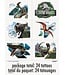 UNIQUE INDUSTRIES INC Jurassic World 4 Tattoos - 24 Count