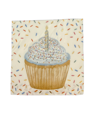 UNIQUE INDUSTRIES INC Gold Celebration Beverage Napkins Cupcake - 16 Count